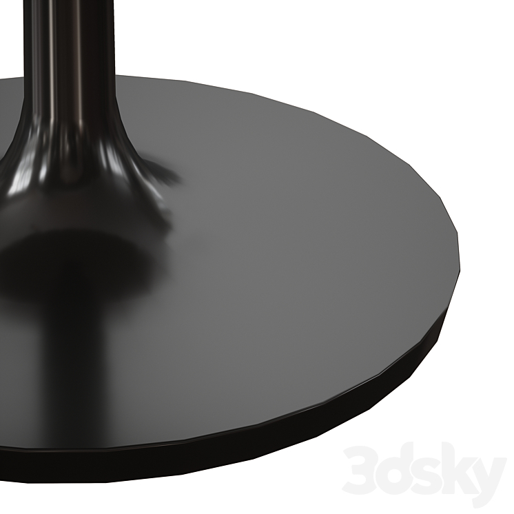 Nero 36 "White Marble Dining Table with Matte Black Base (Crate and