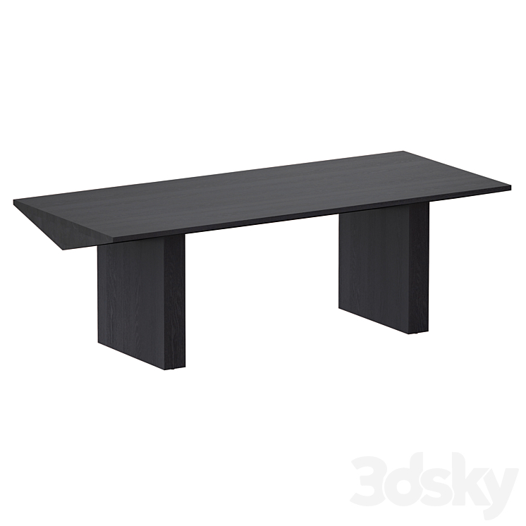 Crate and barrel on sale black dining table