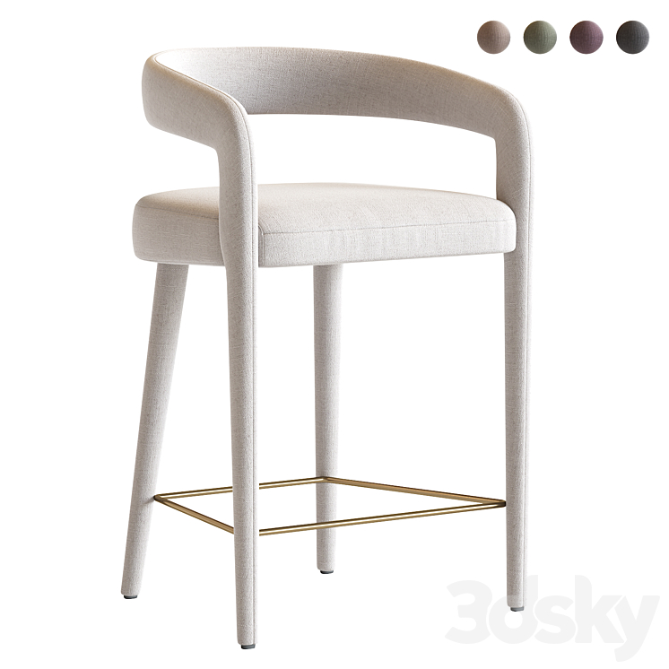 Lisette grey store counter stool