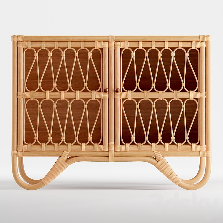 Melody rattan storage on sale cabinet