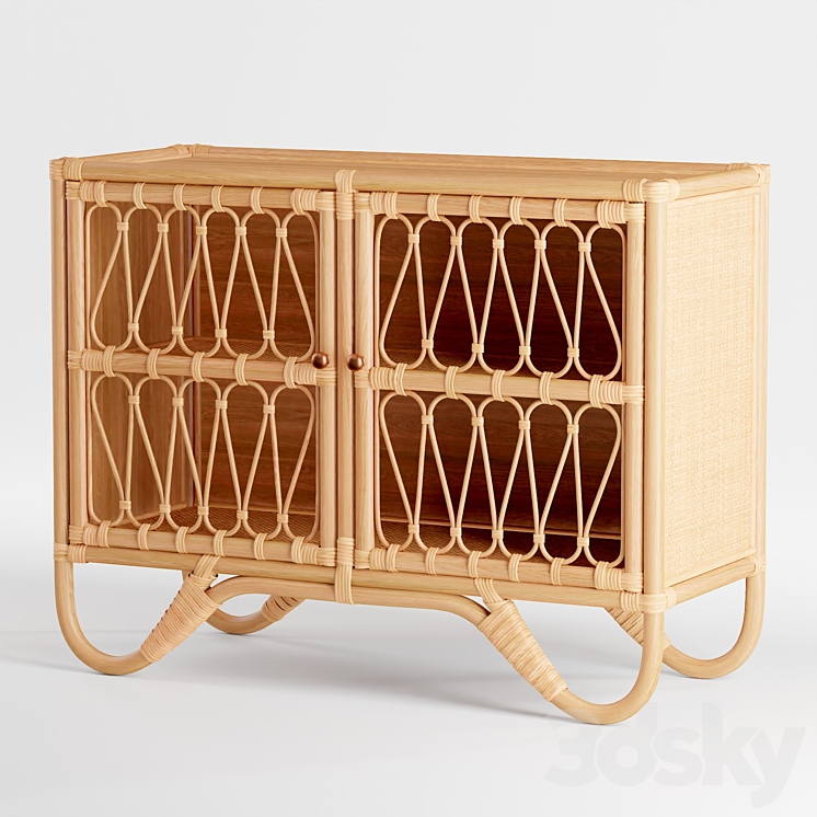 Melody rattan storage cabinet sale