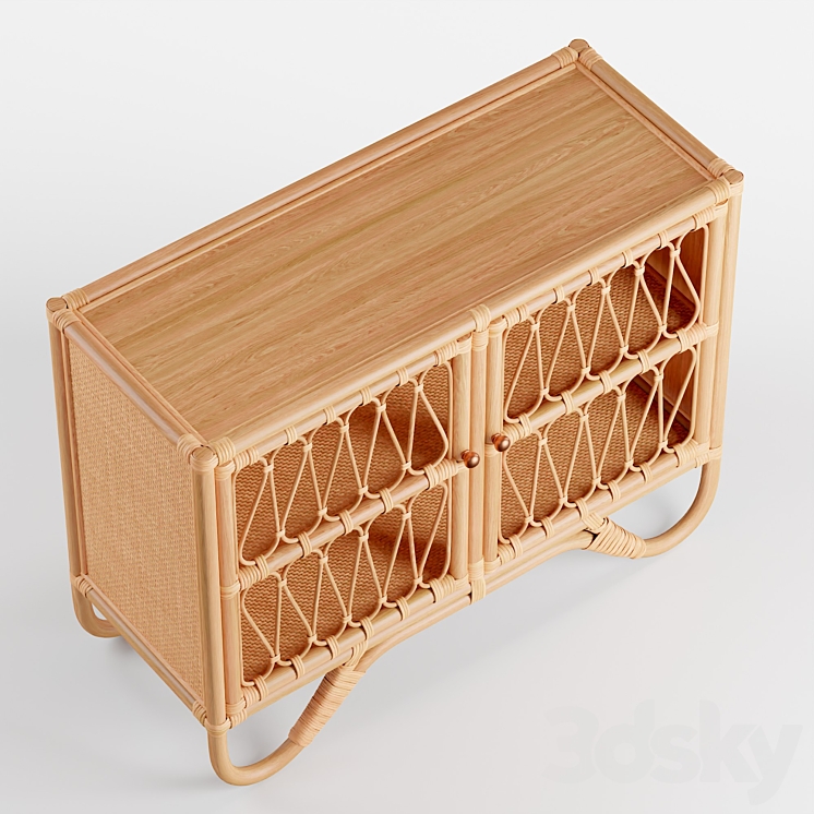 Melody rattan sales storage cabinet