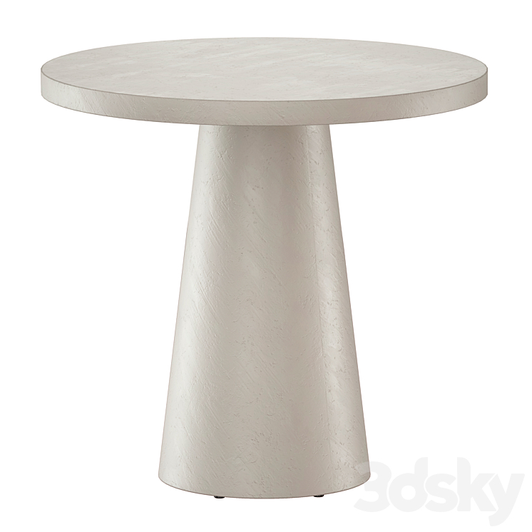 Willy white plaster pedestal side table sale