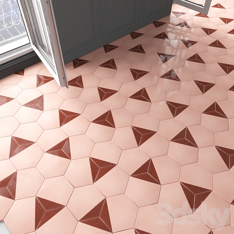 Marrakech Design tiles Claesson Koivisto Rune 265 Stone 3D model