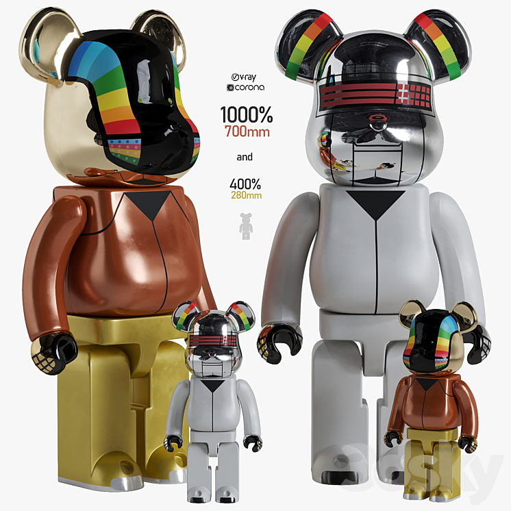 Bearbrick daft shop punk