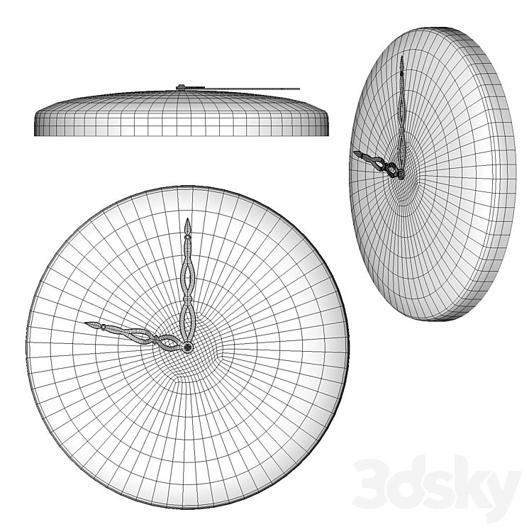 Collection of wooden clocks Watches & Clocks 3D model