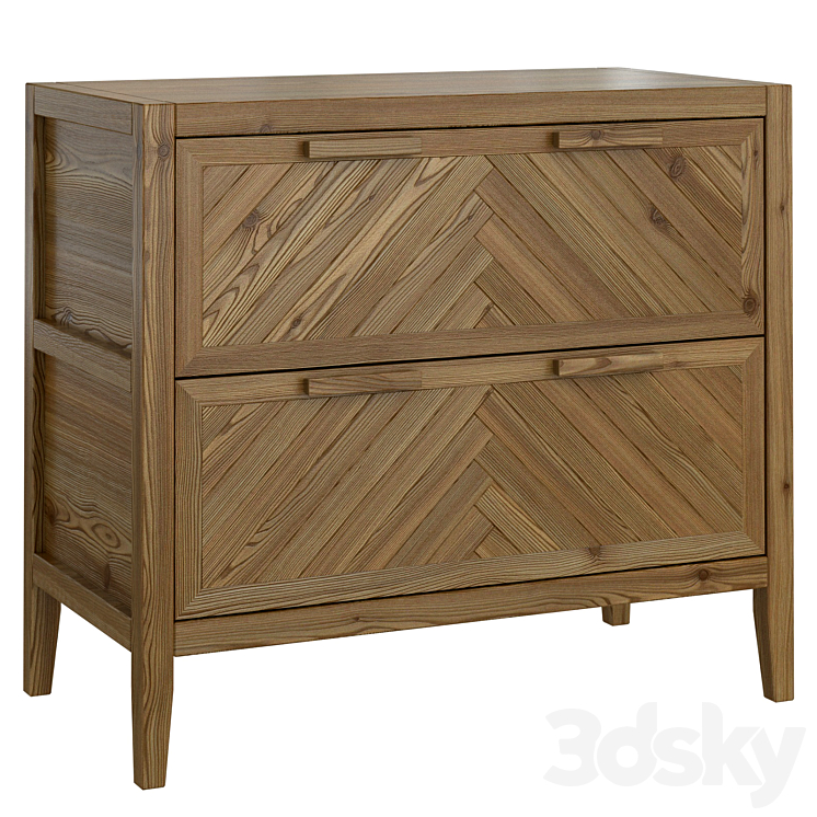 Chest of 2 drawers NOTTINGHAM Sideboard & Chest of drawer 3D model