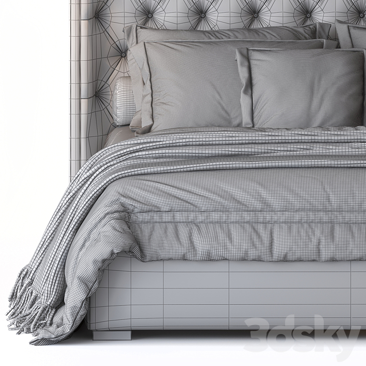 Turman by Meridiani - Bed - 3D model