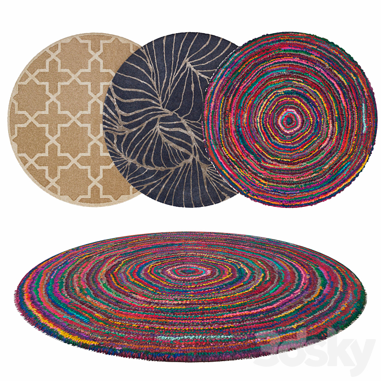 3d Round Rugs Round rug №10 - Carpets - 3D model