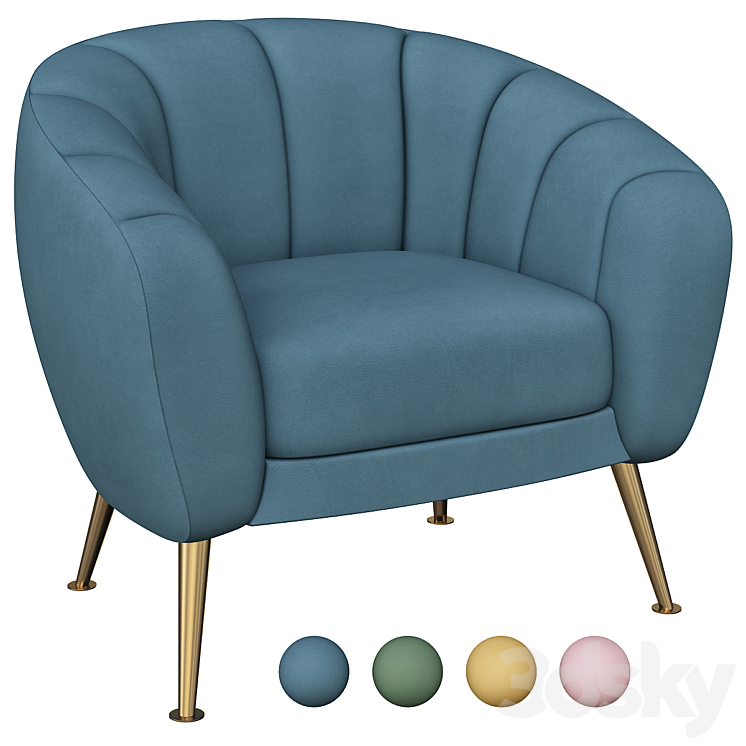 Primrose Accent Armchair Made Arm chair 3D model