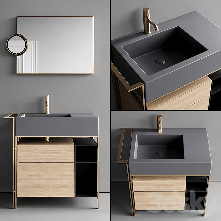 Ceramica Cielo Narciso Mini Vanity Unit Set 3 Bathroom furniture