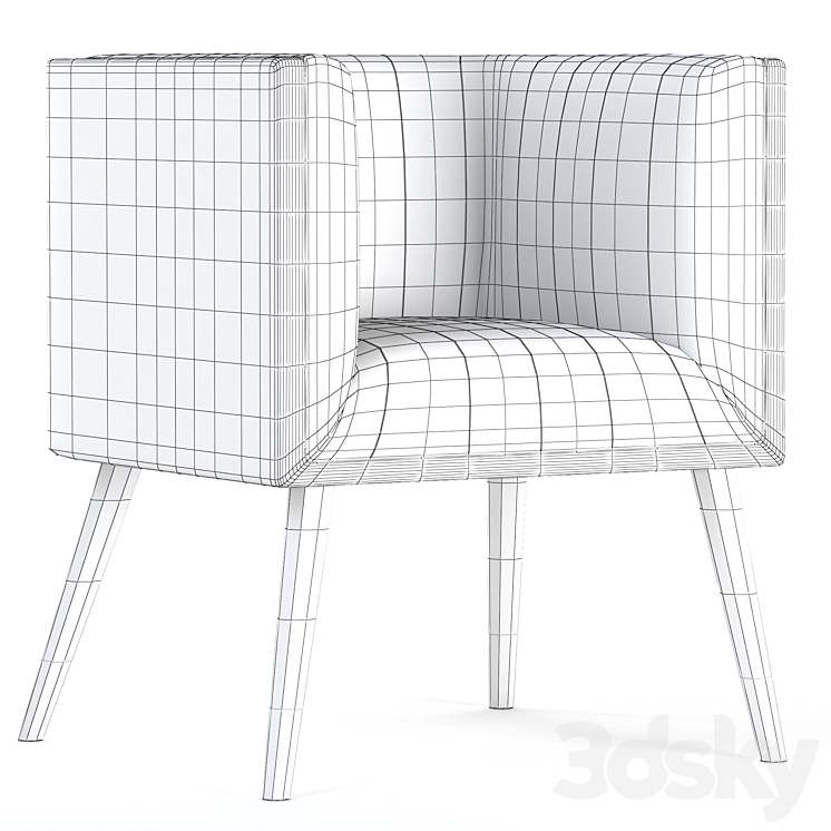 Jarrow_Fabric_Tub_Chair Chair 3D model