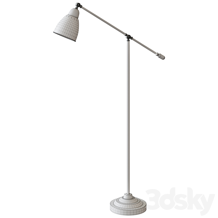 BAROMETER BAROMETER Floor / reading lamp, brass brass Floor lamp 3D