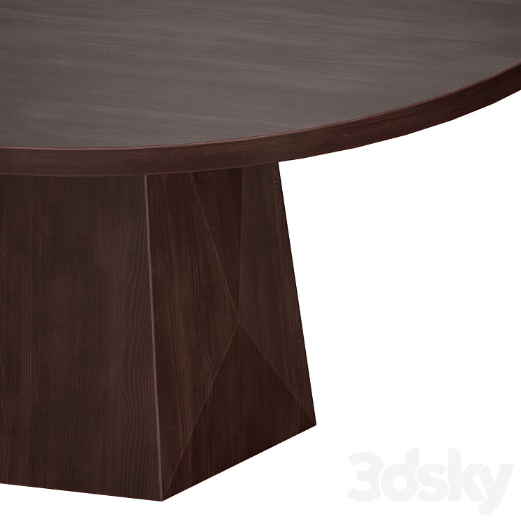 Kesling 60 "Round Wood Dining Table (Crate and Barrel) Table 3D model