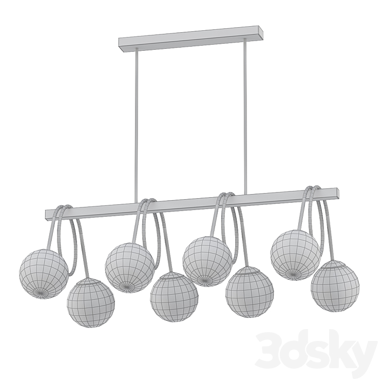 Gold finish Pendant light 3D model