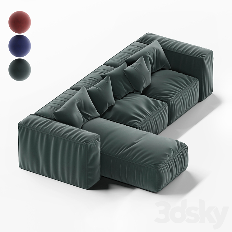 Bonaldo Peanut B Sofa Wrinkle model Sofa 3D model