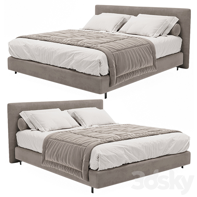 Minotti Tatlin Bed3 - Bed - 3D model