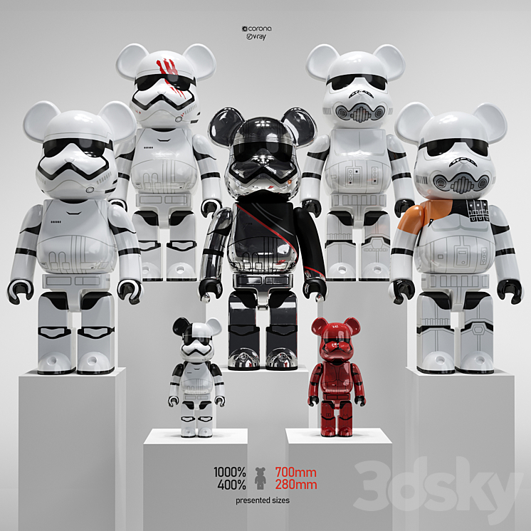 Bearbrick Star Wars Toy 3D model