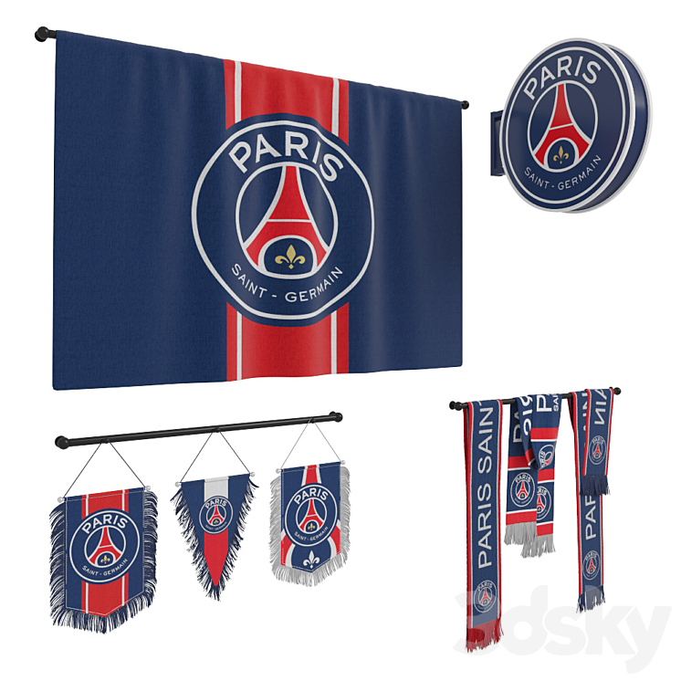 PSG football paraphernalia Sports 3D model