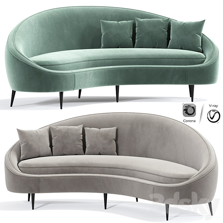 Ether curved store sofa