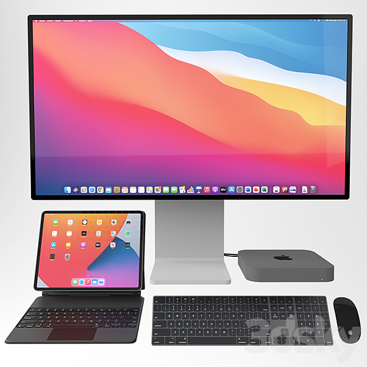 PRO DISPLAY HDR, MAC MINI, IPAD PRO 12.9¨ PC & other electronics 3D
