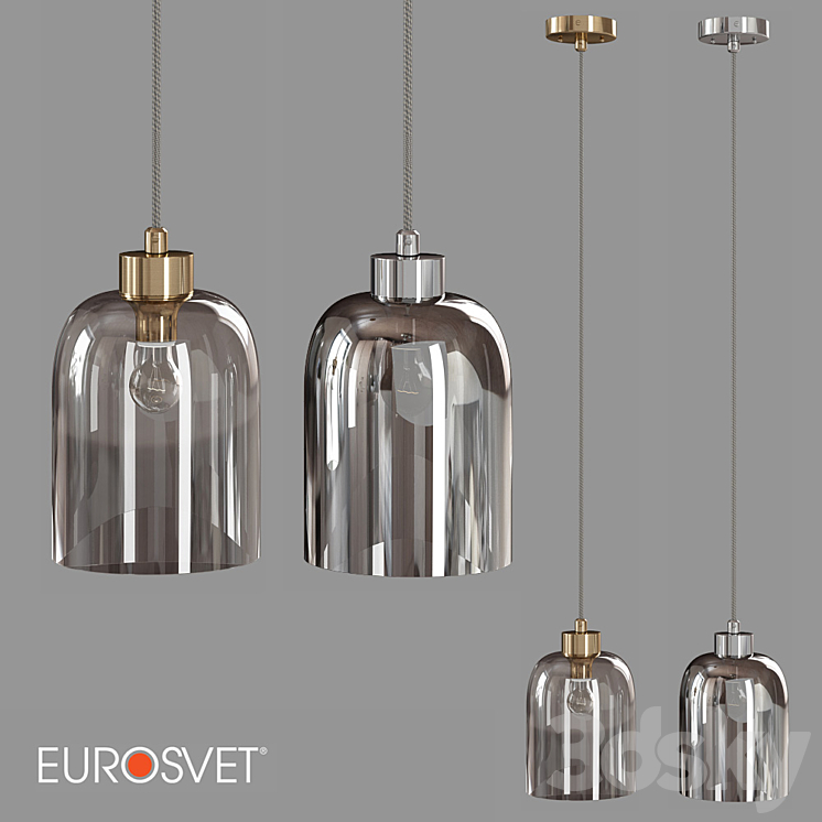 OM Pendant lamp Eurosvet 50119/1 Tandem - Pendant light - 3D model