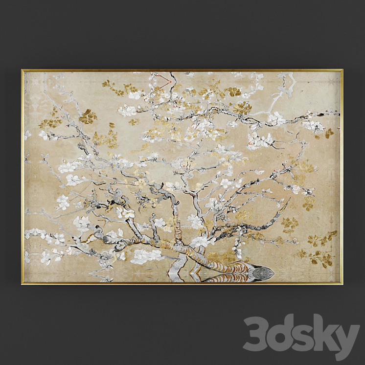 Collection of paintings N215 - Frame - 3D model