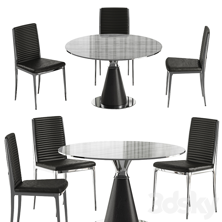 Medea Lifestyle Dania and Savini Table + Chair 3D model