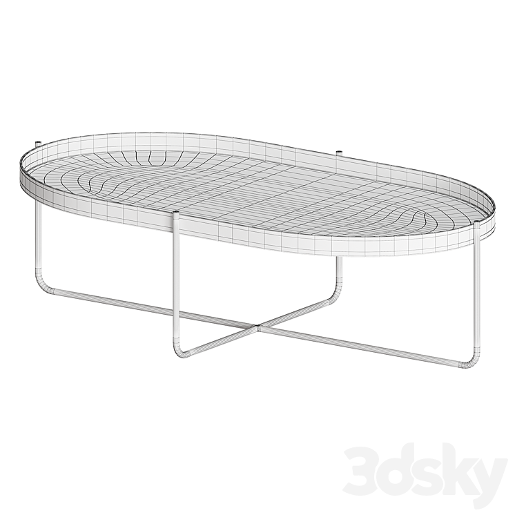 Gaultier Oval Coffee Table Table 3D model