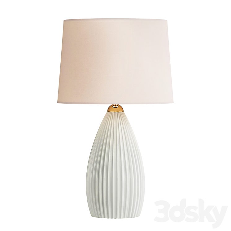 Dunelm Dorma Purity Dual Lit Ribbed Porcelain Table Lamp Porcelain