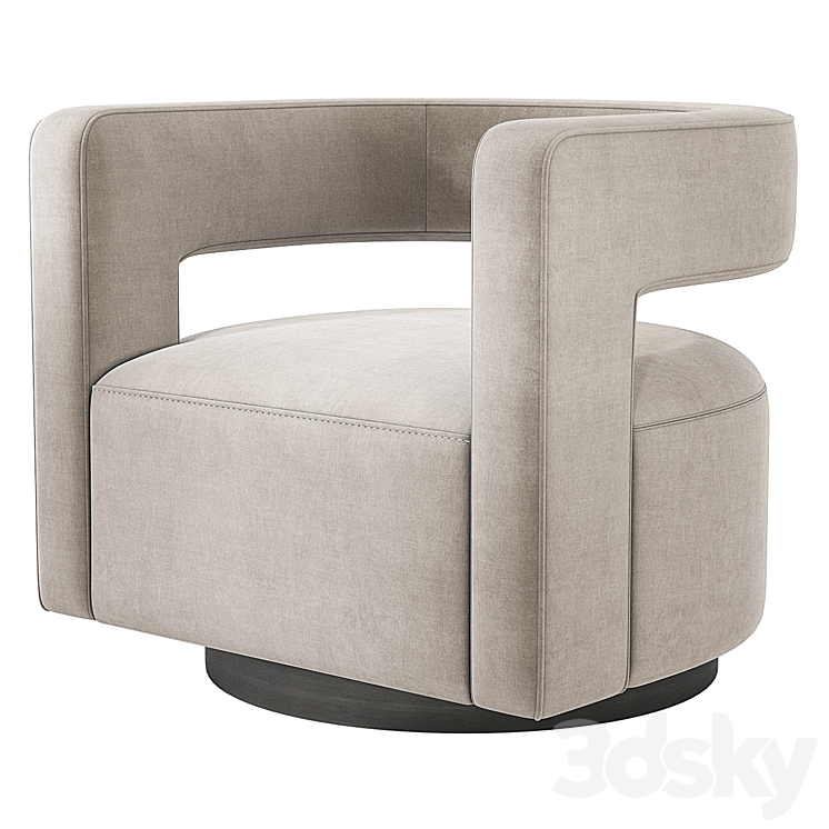 Drew curved online swivel chair