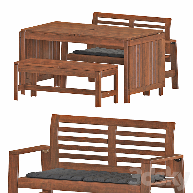 Ikea bench hotsell and table set