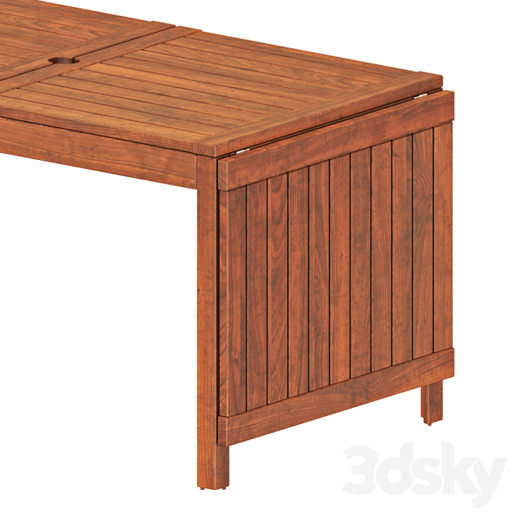 Ikea Applaro Table and chairs set 04 Table + Chair 3D model