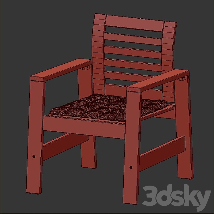 Ikea Applaro Table and chairs set 04 Table + Chair 3D model
