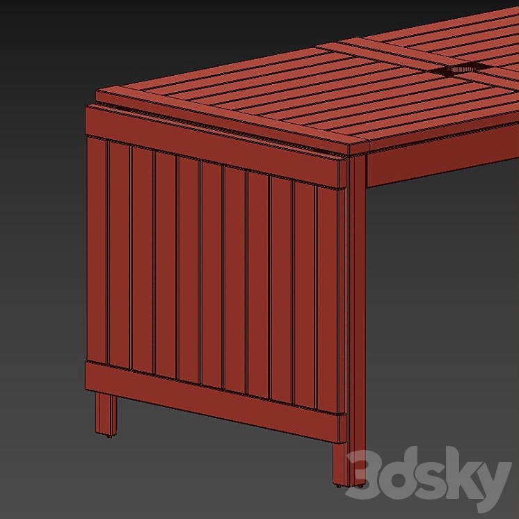 Ikea Applaro Table and chairs set 04 Table + Chair 3D model