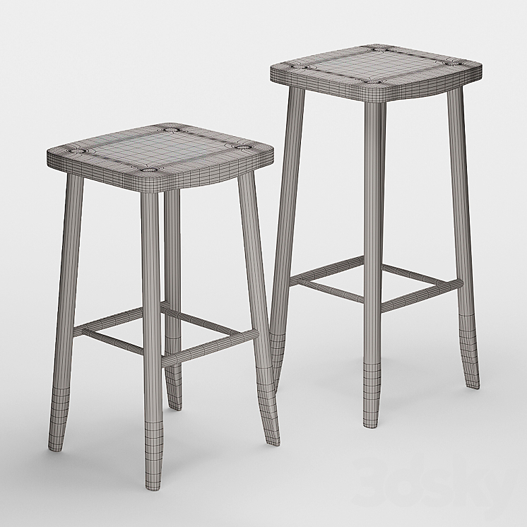 NO.2 Stool - Chair - 3D model