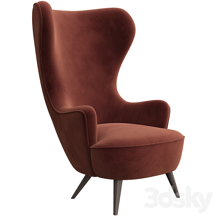 Micro Wingback Chair Tom Dixon Arm chair 3D model