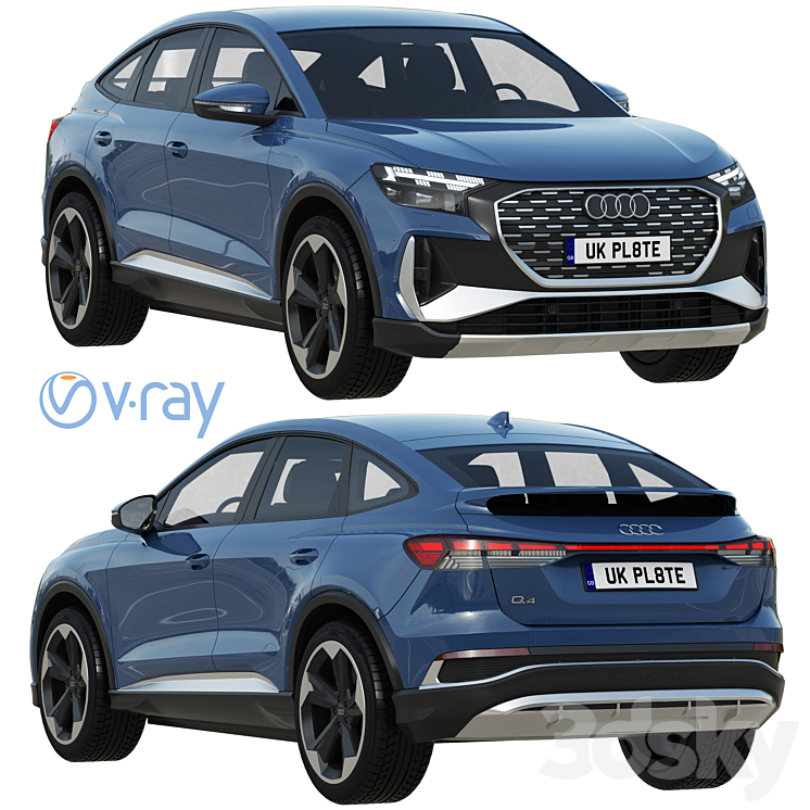 Audi Q4 Sportback e tron 2021 Transport 3D model
