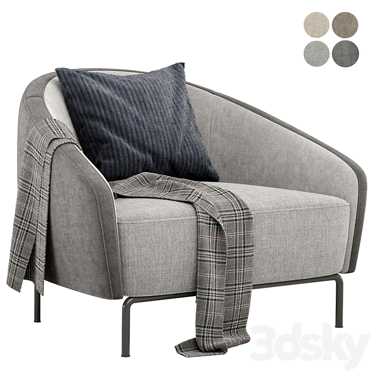 Carnaby armchair by Praddy Arm chair 3D model