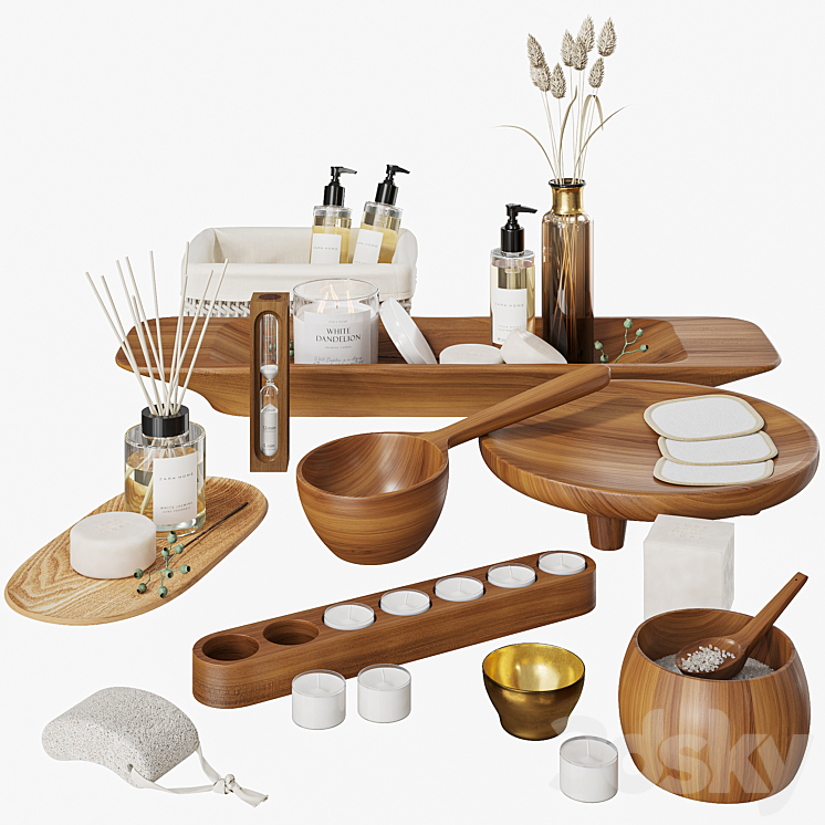 Zara Home Spa Collection - Bathroom accessories - 3D model