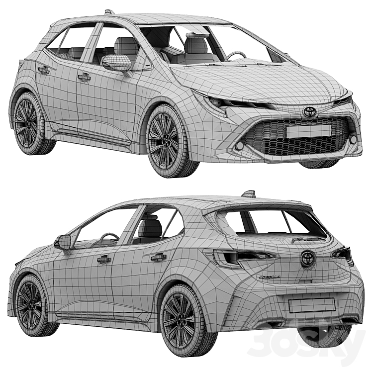 Mazda 2 Hybrid 2024 - 3D Model for Corona