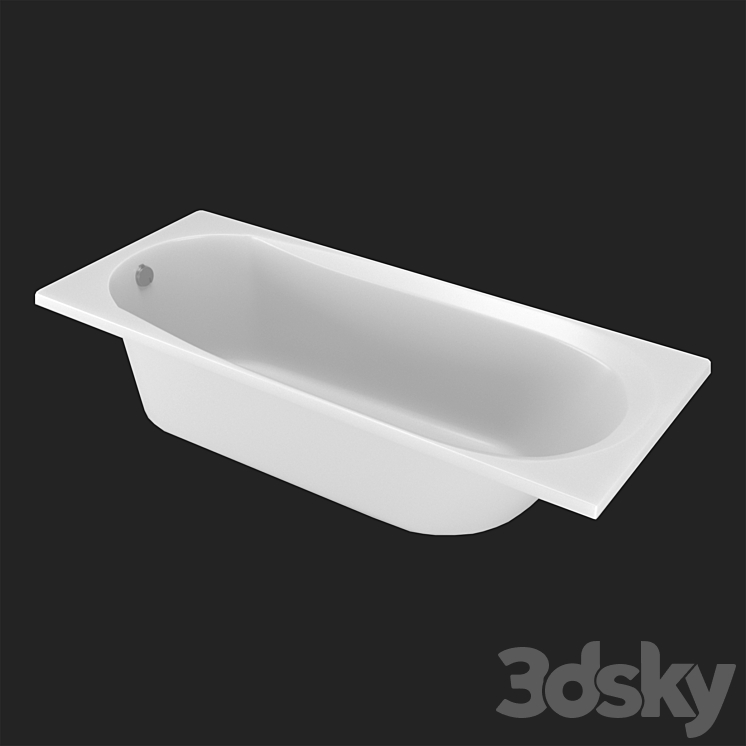 Acrylic bathtub TONI ARTI Calitri 170x70 - Bathtub - 3D model