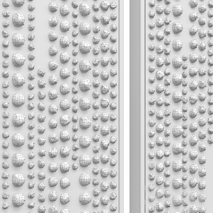 Decorative Panel Relief Point Frame 3D model