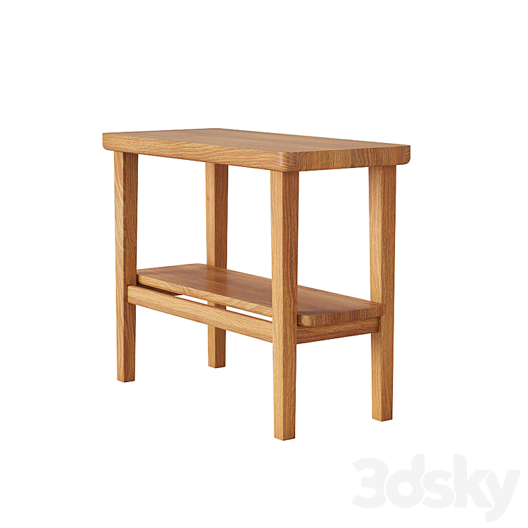 Zara acacia wood bench Other 3D model
