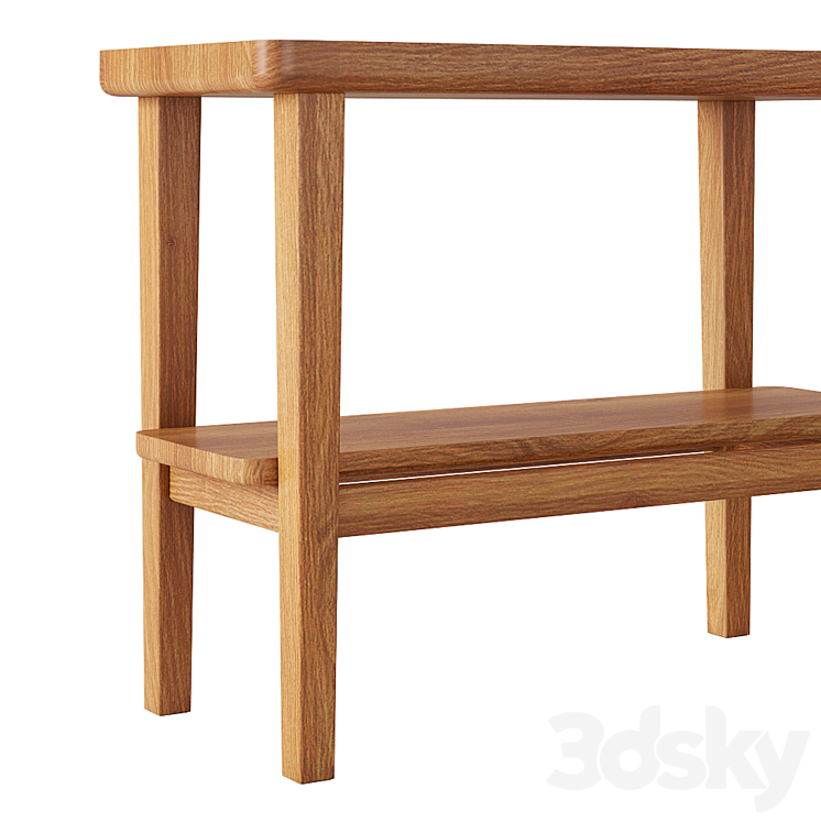 Zara acacia wood bench Other 3D model