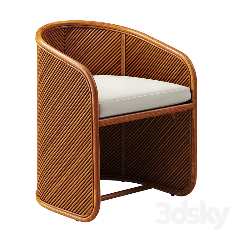 CB2 - Amato Rattan Dining Chair - Chair - 3D model