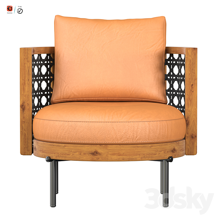 Torii nest armchair minotti Arm chair 3D model