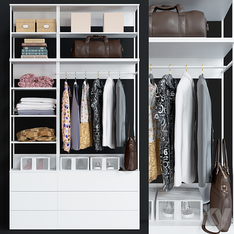 Wardrobe Ikea OPPHUS - Wardrobe & Display cabinets - 3D model
