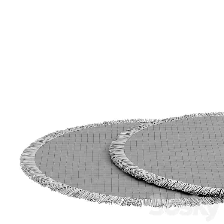 Circle rug Carpets 3D model