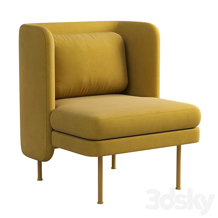 Bloke lounge chair Arm chair 3D model
